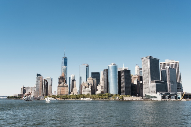 New York City Skyline ew-york-city-skyline with urban skyscrapers