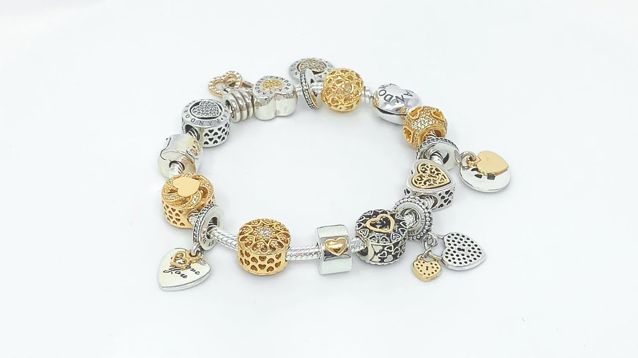 gold or silver charm bracelet