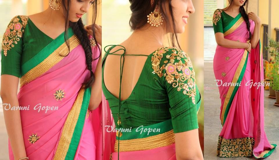 Trendy Blouse Designs For Silk Sarees