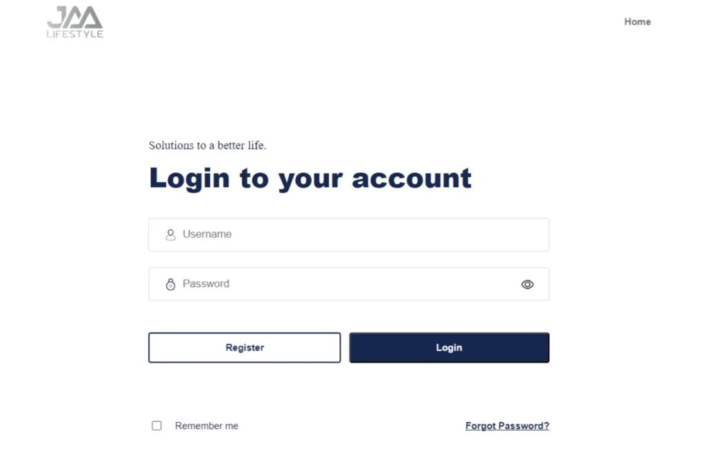 JAA Lifestyle Login