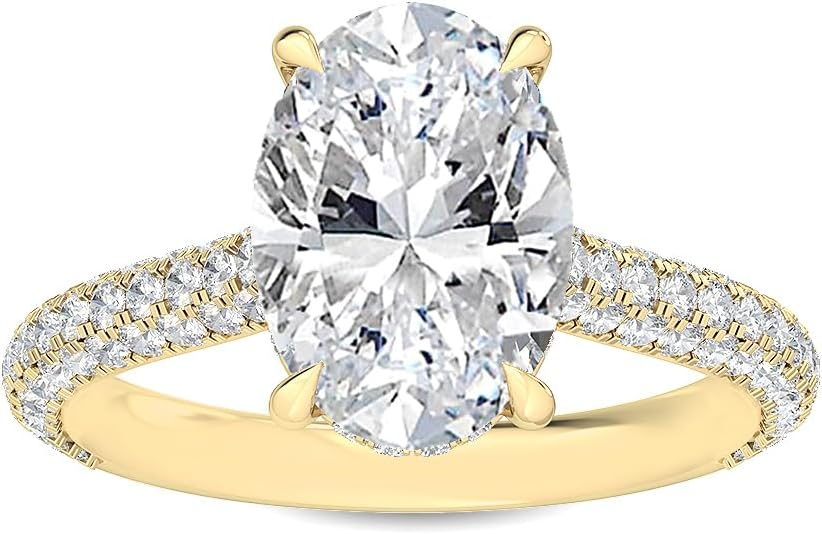 IGI Certified Oval Lab Grown Diamond Halo Ring