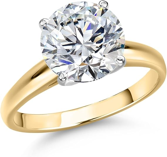 solitaire diamond engagement ring in round cut
