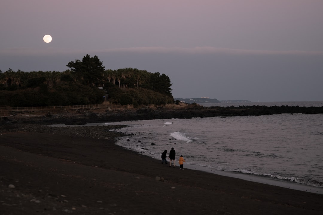 Couple walking together on a beach under the moon, symbolizing the Cancer soulmate connection