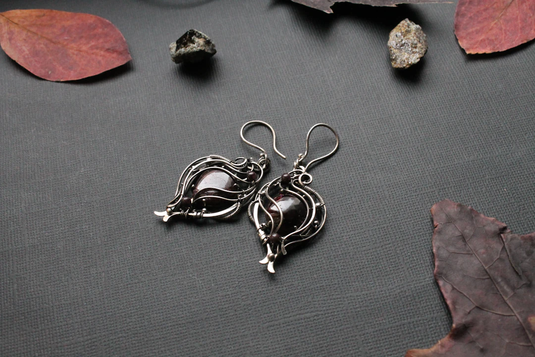 Dark gemstone drop earrings — moody statement earrings suited to Scorpio women