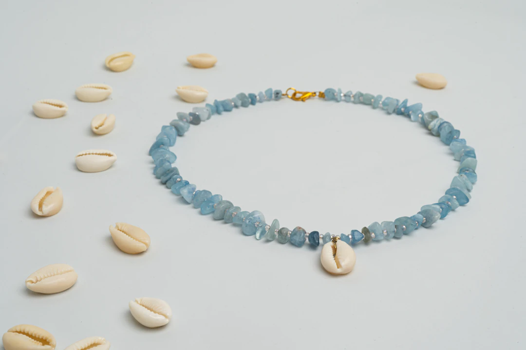 Aquamarine pendant necklace product shot — jewelry for Pisces women gift guide