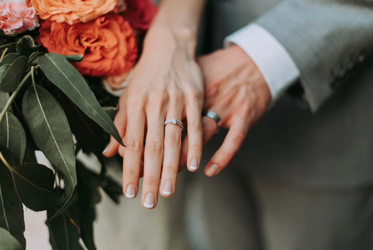 Hands wearing rings showing what each finger symbolises