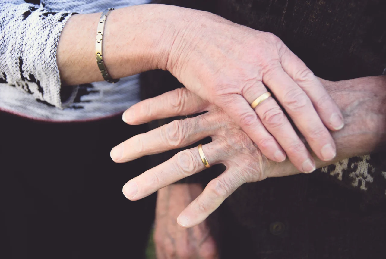Rings and bracelets worn on hands where copper can react with skin