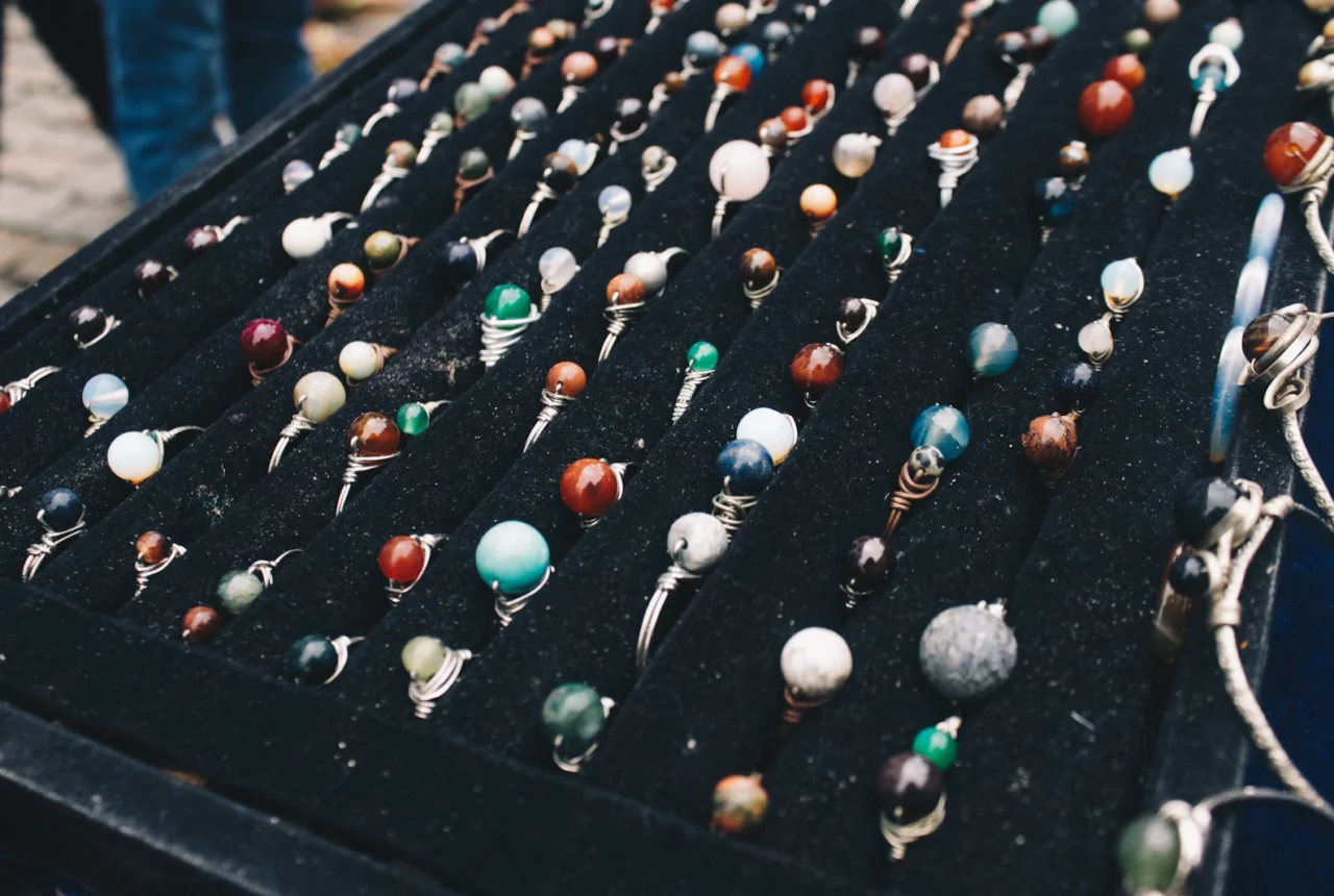 Collection of rings set with assorted colored gemstones for a mother's ring