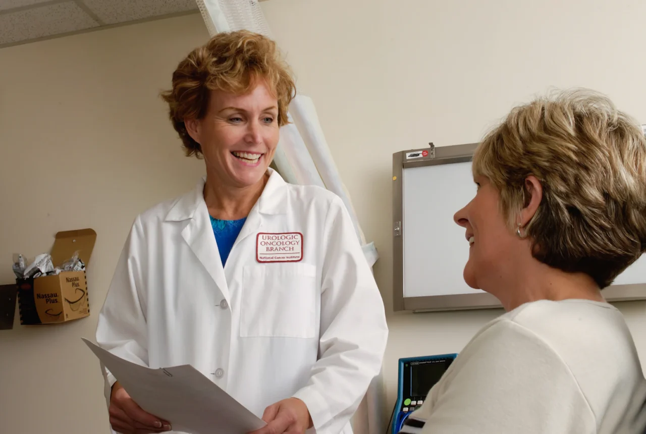 Doctor in consultation with a patient at a clinic